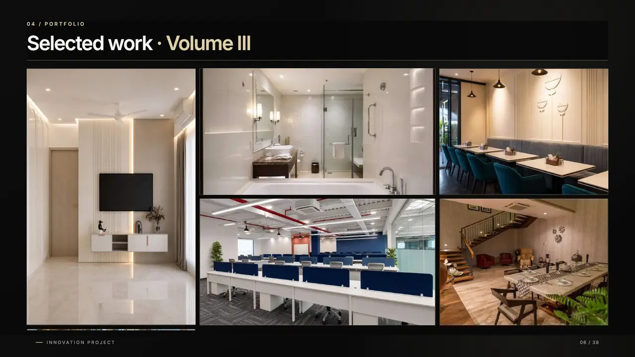Innovation Project Interiors portfolio, page 6