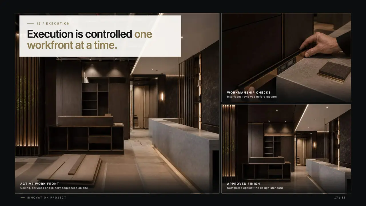 Innovation Project Interiors portfolio, page 17