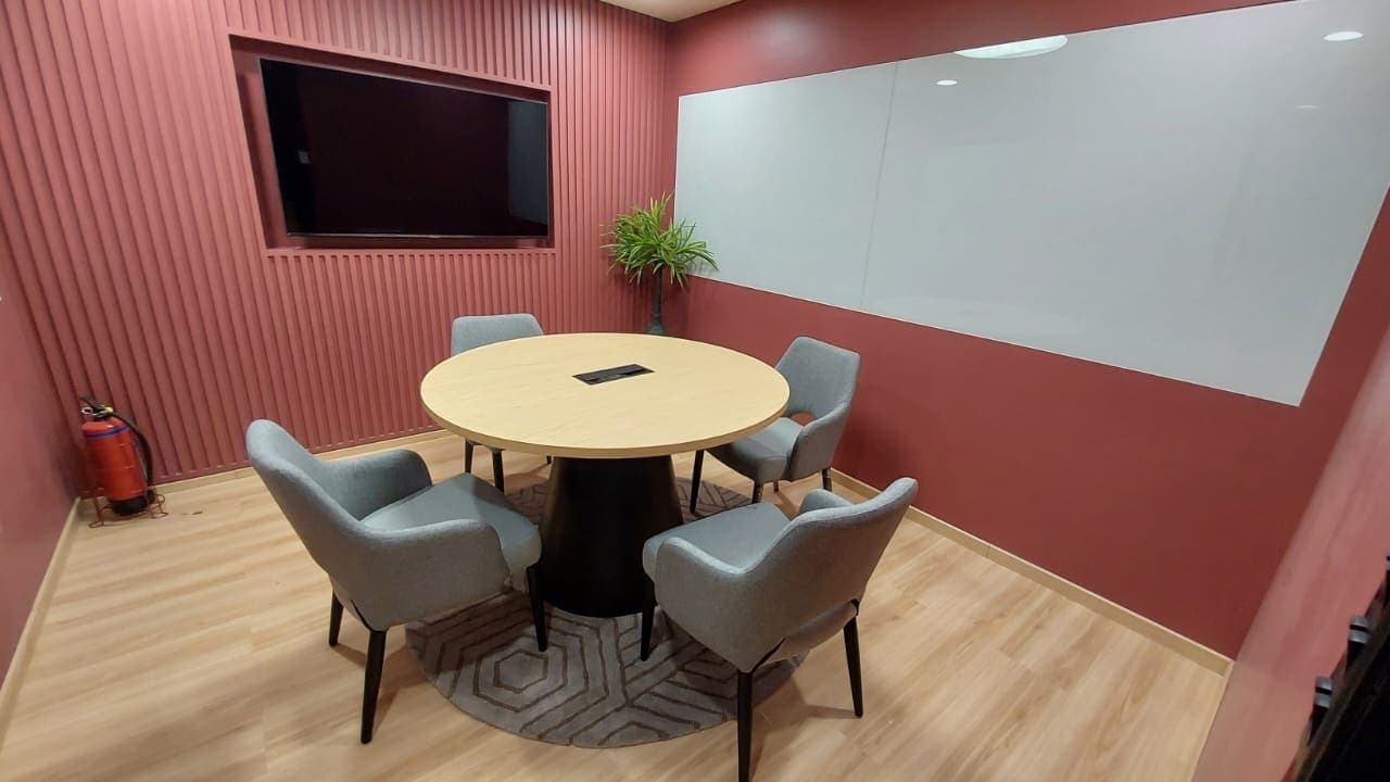 Office bench desking with cable management and privacy screens