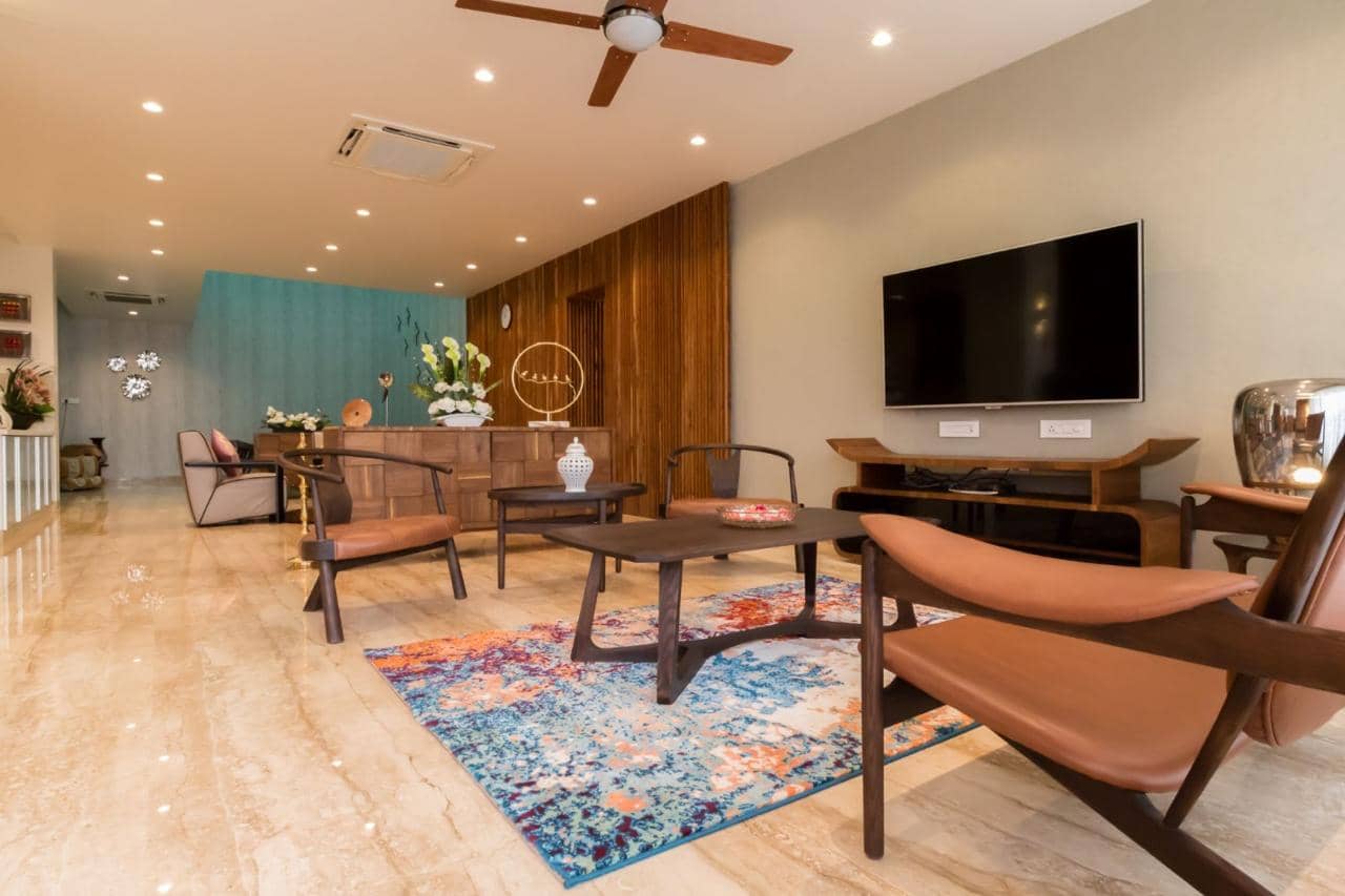 Premium reception area featuring luxury interior design and contemporary aesthetics